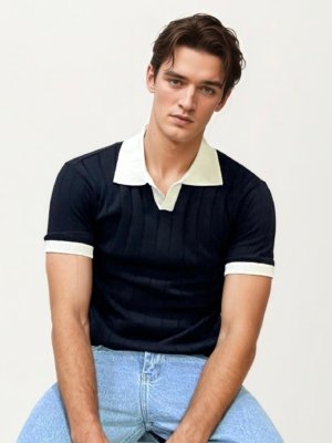 Black Halfhand Polo T-Shirt