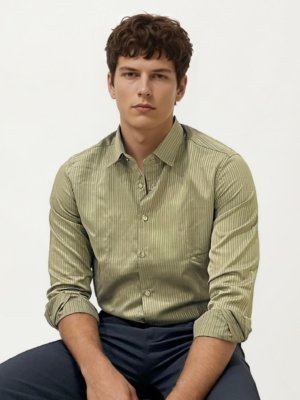 Sea Grass Striped Fullhand Shirt