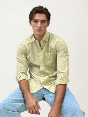 Sandal Striped Fullhand Shirt