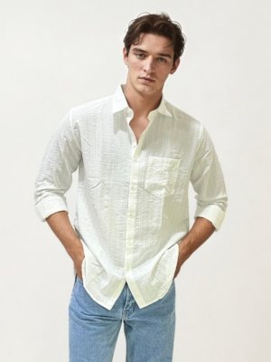 White Striped Fullhand Shirt