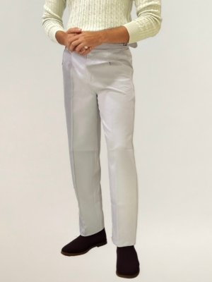 Semi-White Double-button Regular Fit Trousers