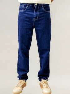 Dark Blue Straight Fit Denim Jean