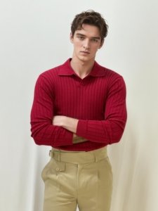 Red Old-Money Zipper Fullhand T-Shirt