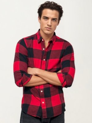 Red Checked Fullhand Shirt