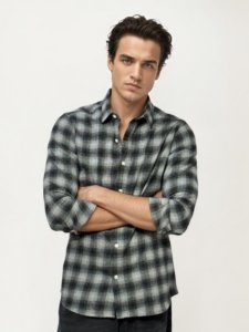 Grey Checked Fullhand Shirt