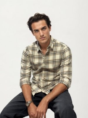 White Checked Fullhand Shirt