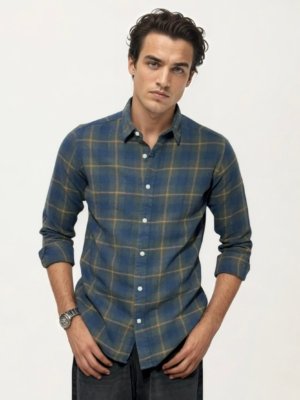 Blue Checked Fullhand Shirt