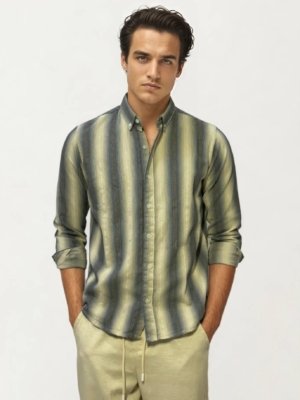 Casual Striped Full-Hand Shirt